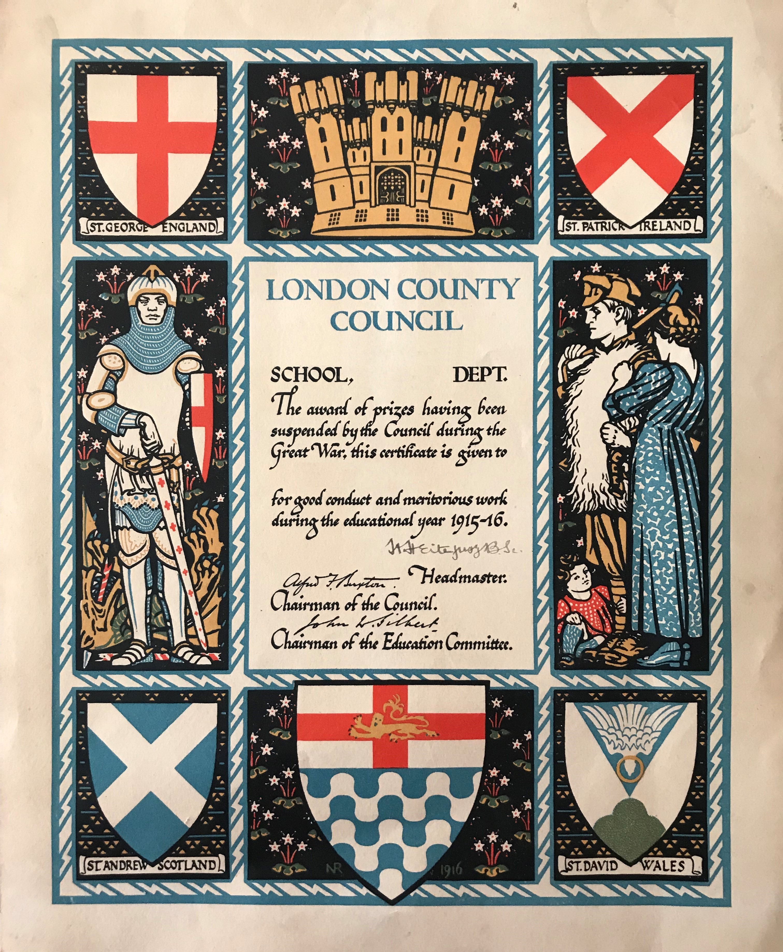 04 LCC Good conduct certificate 1915-16