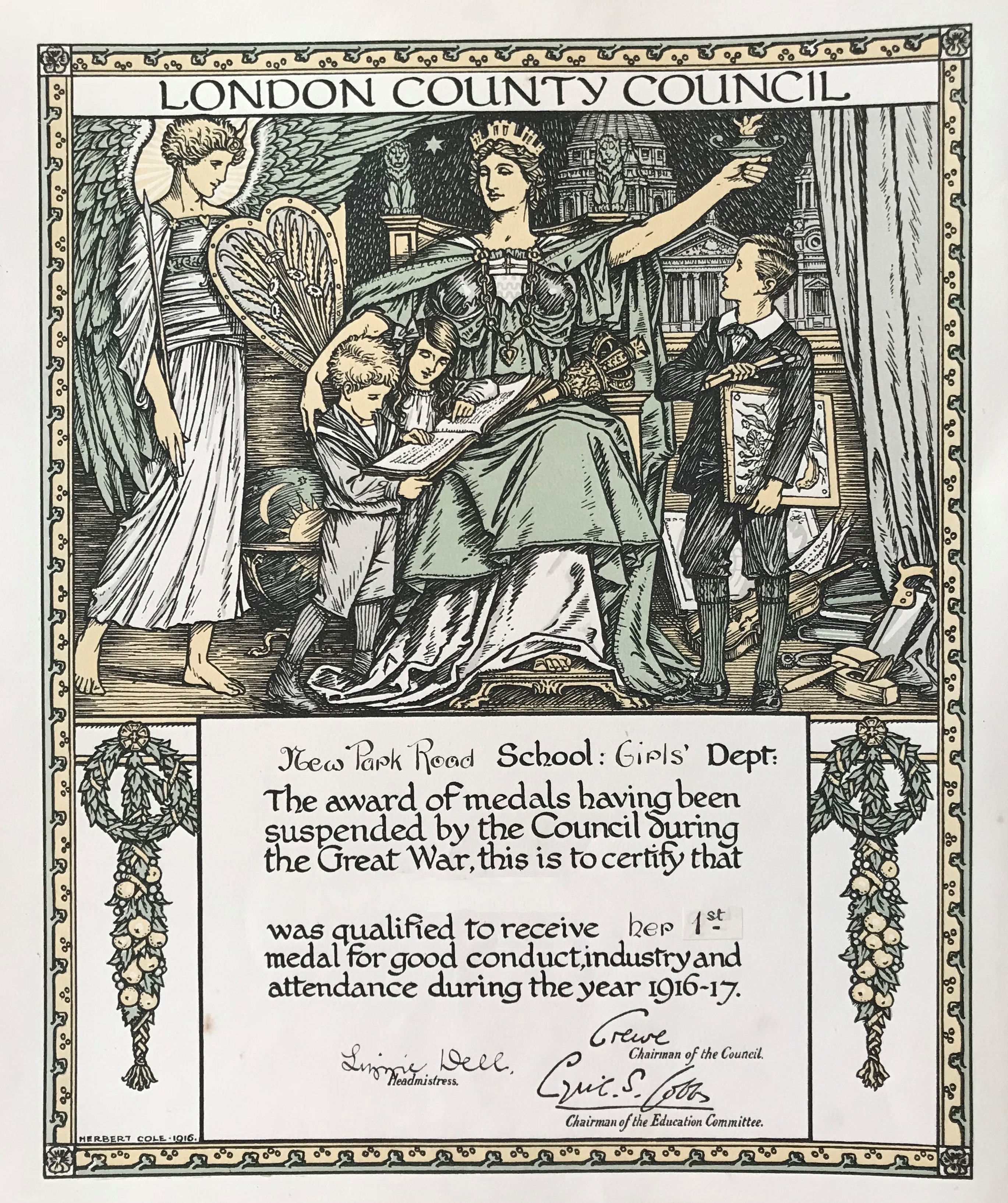 05 LCC Good conduct certificate 1916-17a