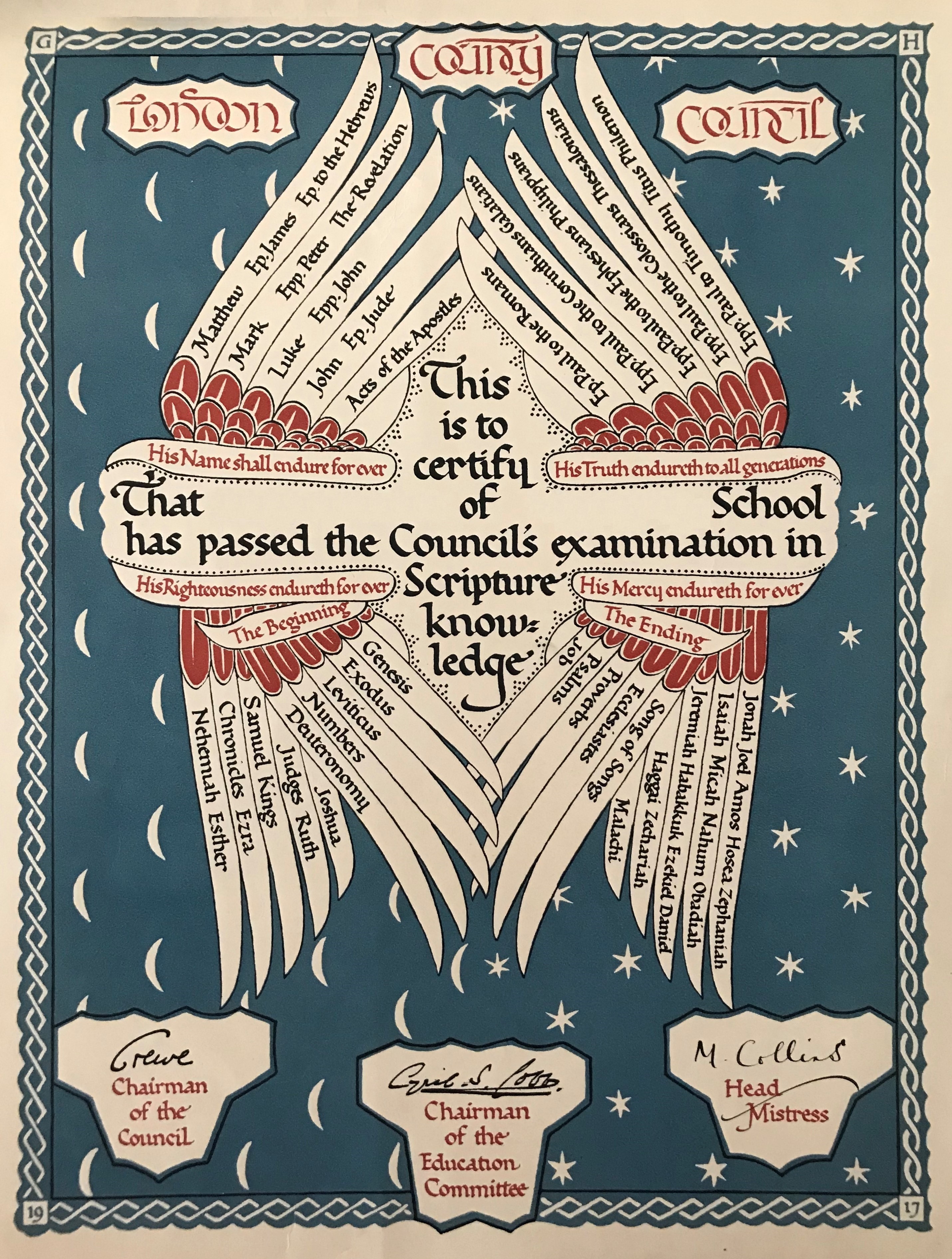 09 LCC Scripture certificate 1917