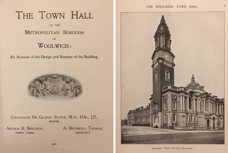 1906 Woolwich Town Hall brochure