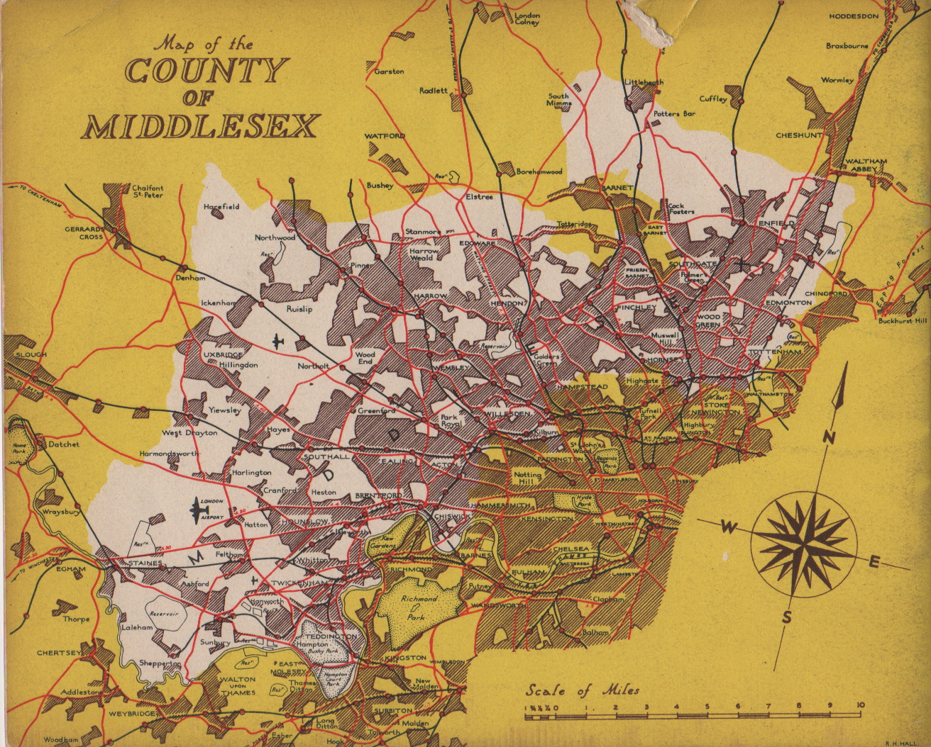 A map of the County of Middlesex